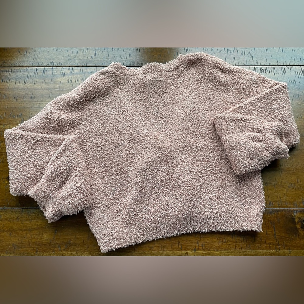 •NWT•Jessica Simpson Cropped Button Teddy Sweater Cardigan - Picture 8 of 9